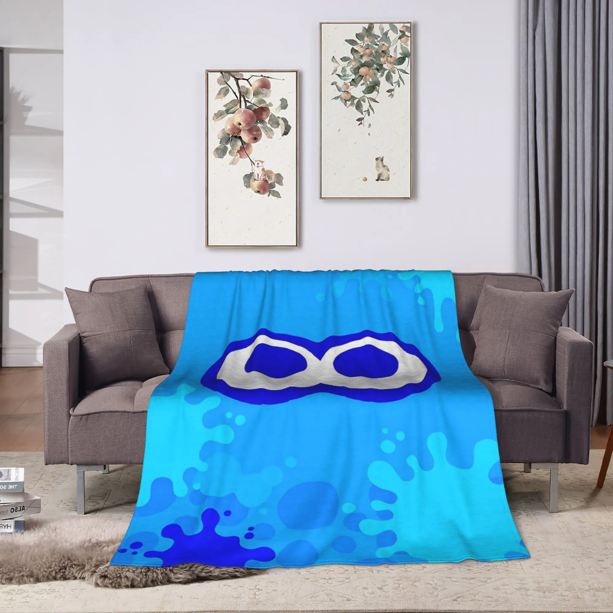 splatoon Game Flannel Blanket Winter  Warm Bedding Throws for Boy Girl Bedroom Aesthetic Bedspread Sofa Bed Cover