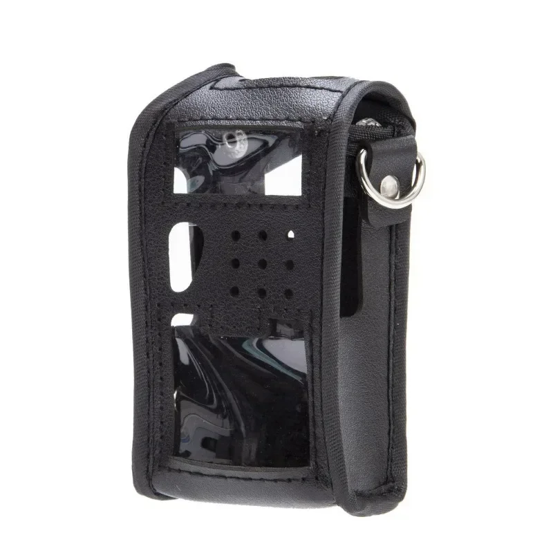 For UV-5R Case Comfortable and Soft Leather Holster Portable Walkie Talkie UV-5RA UV-5RE DM-5R Plus Ham Two Way Radio