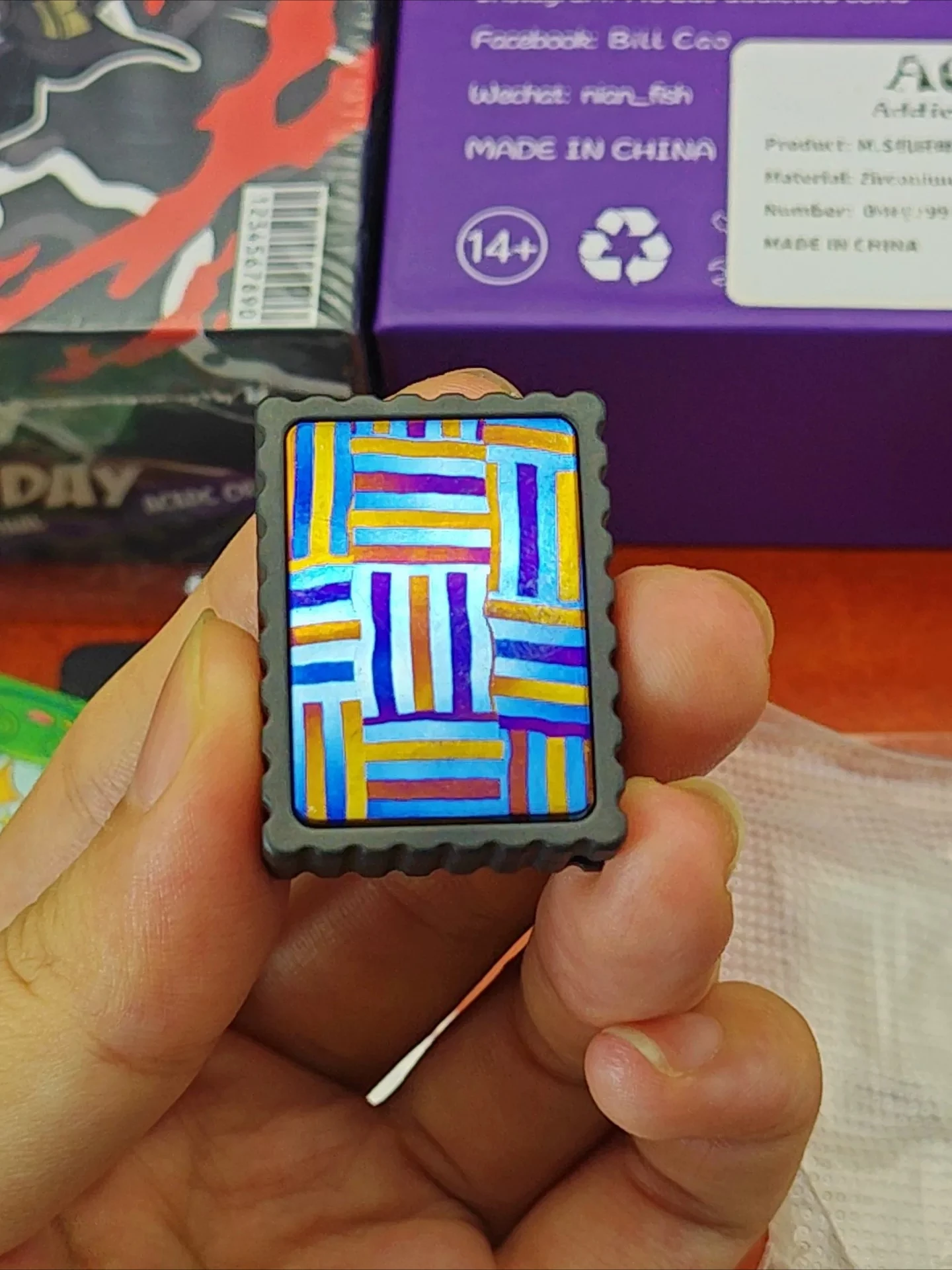 Used EDC ACEDC Zirconium Stamp Limited Edition ACEDC Titanium Horse Patch