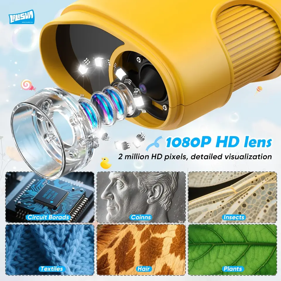 1000X Pocket Microscope for Kids with 4K 2.0