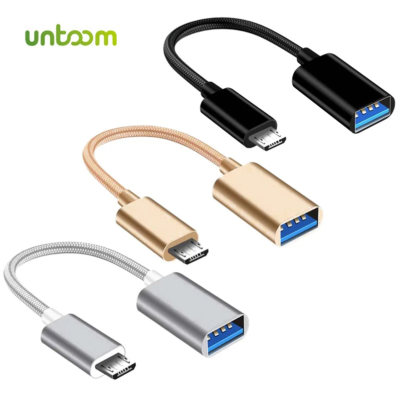 Untoom Micro USB OTG Cable Converter Micro USB Male to USB 2.0 Female OTG Cable Adapter dla Samsung S6 Xiaomi Tablet PC Android