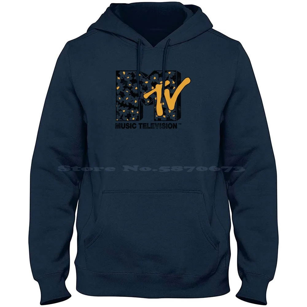 Mtv Distressed Daisy Floral Logo 100% Cotton Hoodie T Shirt Mtv Logo Music Floral Logo Daisy Logo Vintage Logo Fifth Sun