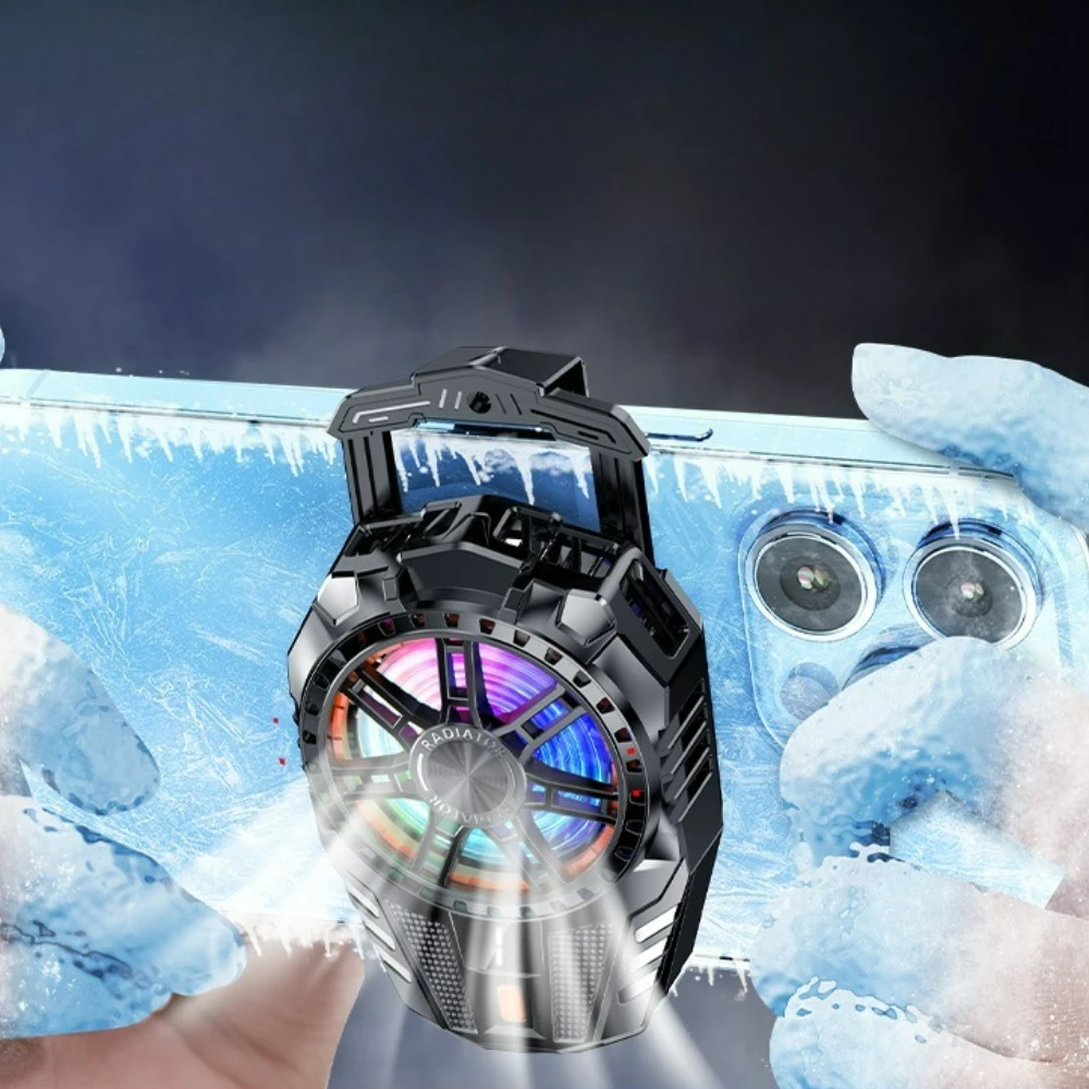 

Pro Gaming Cooler Semiconductor Phone Fan 3 Speed Clip All Phones Stop Lag Live Streaming Silent ESports Tech