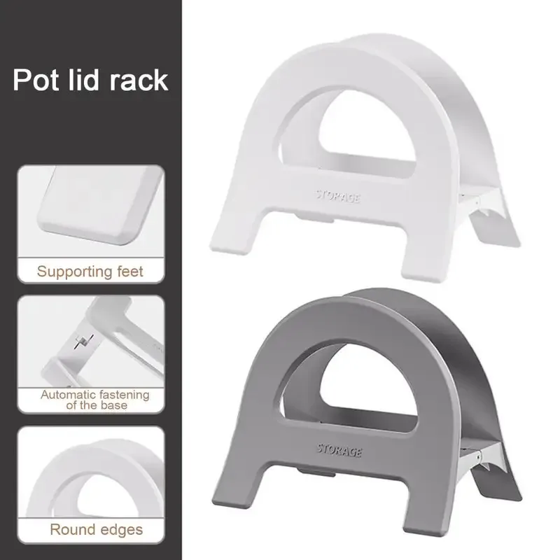 

TOPLIVING Adjustable Pot Lid Stand Auto Width Adjustment Multi-Purpose Countertop Cutting Board Holder Rack