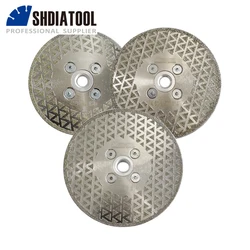 SHDIATOOL 1pc Electroplated Diamond Cutting Grinding Disc M14 Flange Single Side Coated Saw Blade Granite Marble 4