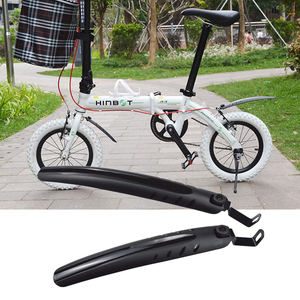 

2pcs Foldable Bike Mud Guard Mountain Rear Front Frame Seat Post Quick Release Lightweight Durable Curve Design Rain