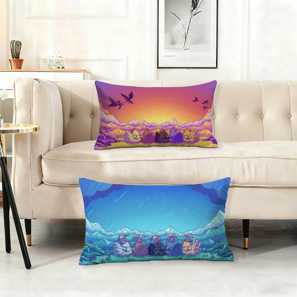 Funny game S-Stardew V-Valley  Pillow Case Cover Suitable For Sofa Bedroom Car Cushion Rectangular Back Cushion