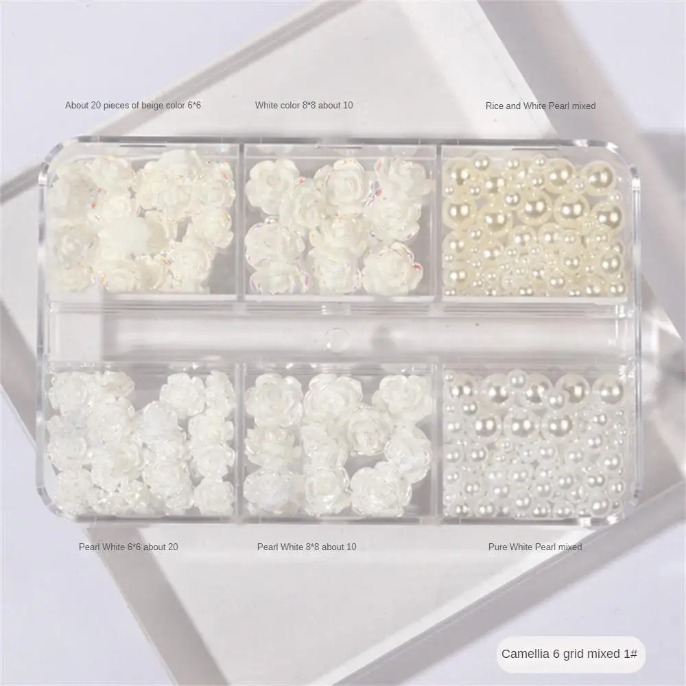 อุปกรณ์ตกแต่งเล็บลายดอกไม้คาเมลเลียปลอดภัยและไม่มีกลิ่นสำหรับตกแต่งศิลปะเล็บอเนกประสงค์รูปทรงและสีต่างๆ