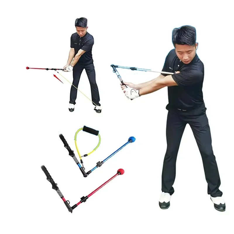 New design golfer position golf swing trainer folding golf practice aid training tool handle can be corrected