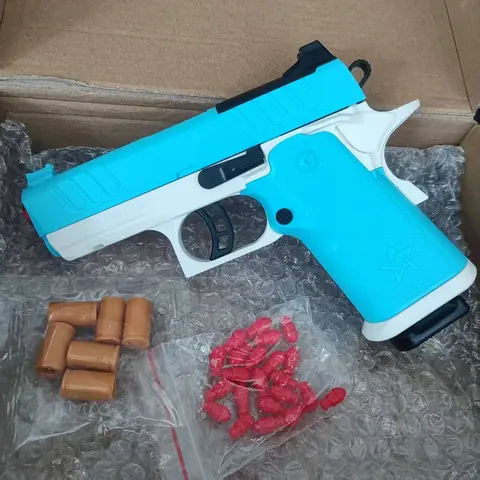 Mini 2011 Shell Throwing Mini Pistol Continuous Firing Airsoft Blowback Empty Hanging Toy Gun Outdoor CS Weapon for Boys Adult