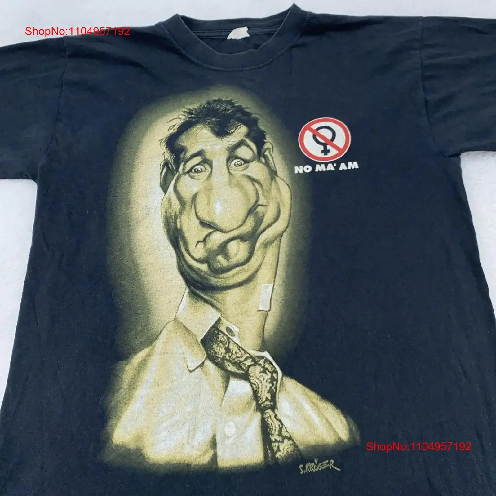 

Vintage Married With Children No Ma'am T Shirt Mens M L 90s Comedy TV Cartoon vintage Washed Slightly Versatile Breathable