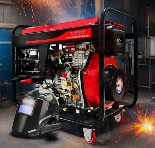 High-quality 5KW mobile welding machine with open-type single-cylinder vertical air-cooled  engine