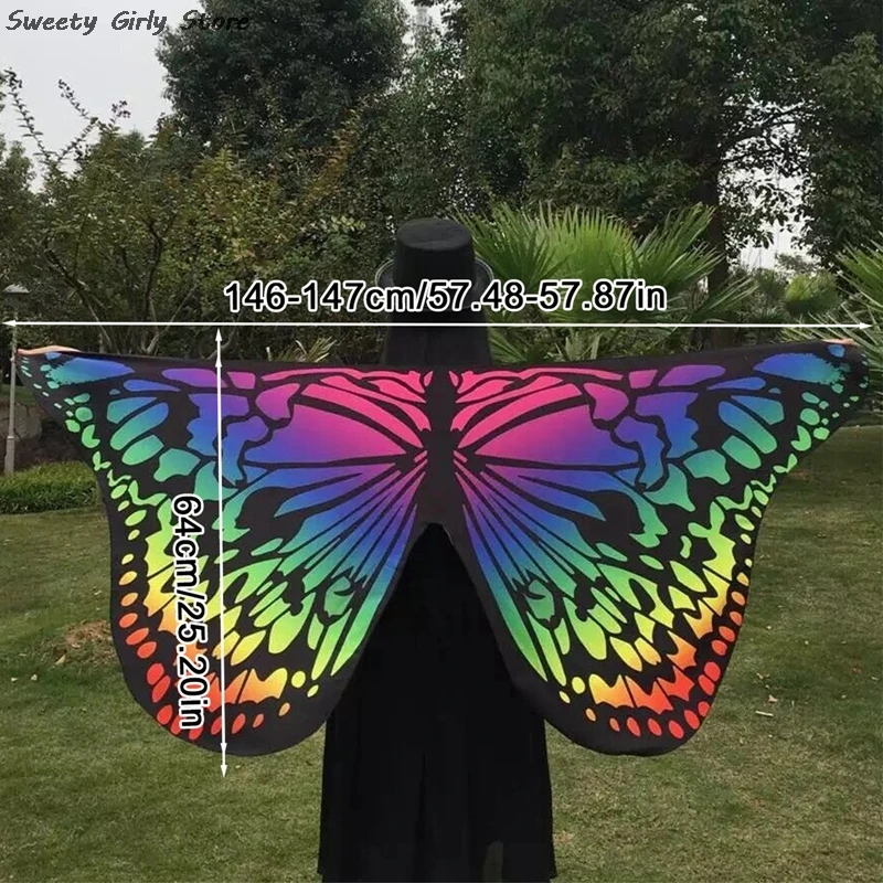 Cosplay Butterfly Wings Kids Adult Performance Stage Fairy Shawl Pixie Cloak Fancy Dress Costume Role Play Dance Decoration Cape