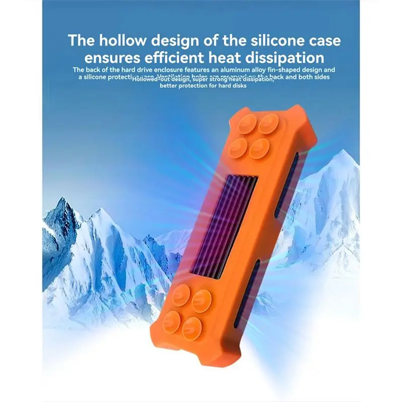 AED7-M2 SSD-Gehäuse SATA-Protokoll M.2 SSD-Gehäuse 5 Gbit/s mit Bildschirm Intelligente digitale USB3.2 Gen2 Typ C-Disk-Box