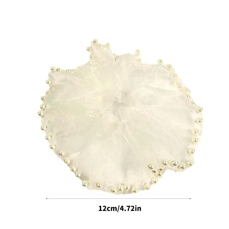39bb Hair vintage Scrunchy Girl Pearls Coiffe coiffure féminine