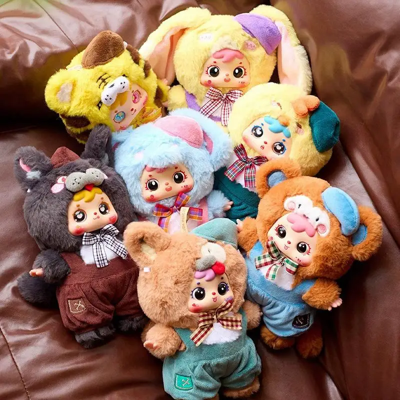 Porte-clés en peluche série café Samuel Kawaii, pendentif de sac de poupée, figurines d'action en vinyle, jouets à collectionner, boîte mystère, cadeau