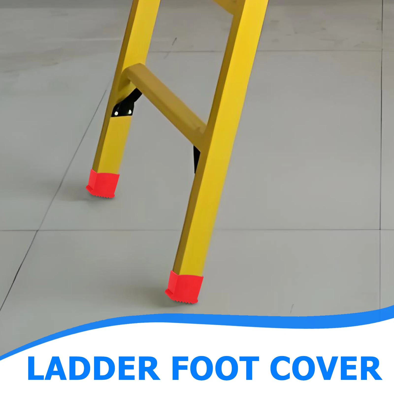 2 قطعة قدم سلم تلسكوبي يغطي منصات القدم المطاطية للطي واسعة المضادة للانزلاق حامي سلم قدم استقرار للمنزل #2