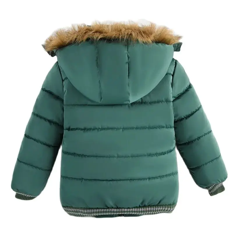 Kinder Baumwoll jacke Jungen Herbst Winter neue koreanische Version mit Plüsch und dicke Isolierung, Kapuze Reiß verschluss coat1-5years alt