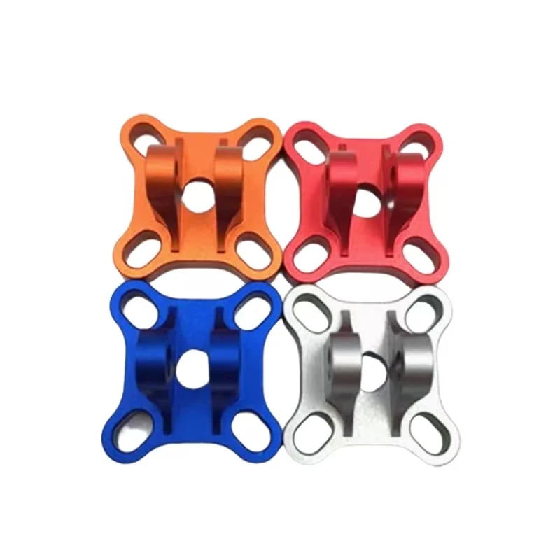 CNC aluminum alloy custom multi-color model connecting seat bracket drone / mechanical four-hole bracket accessories