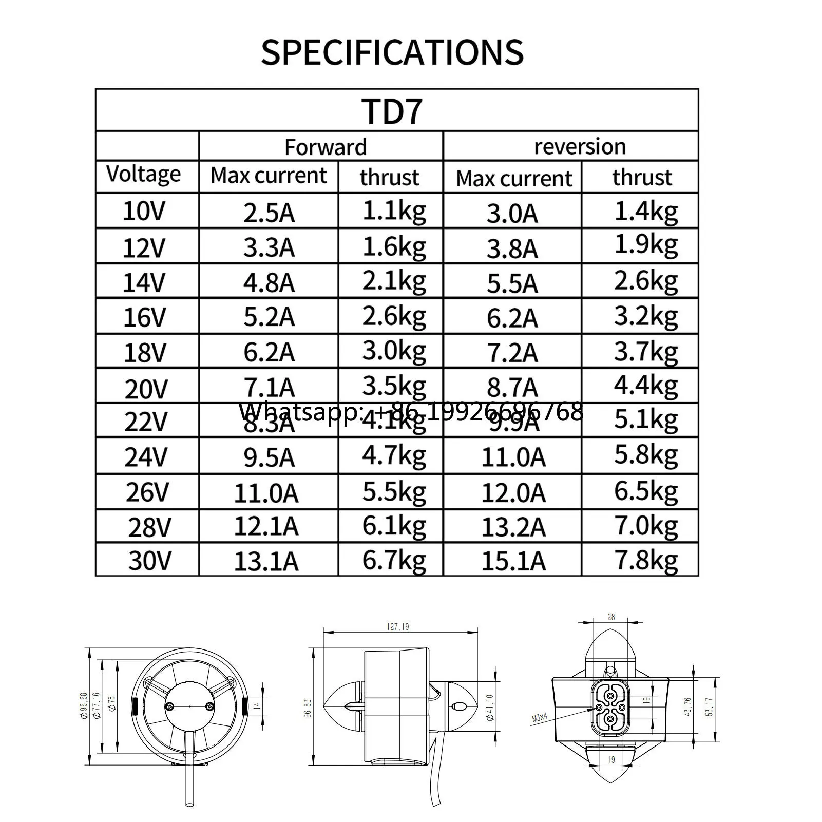 

DD TD7 400W 24V 7kg Thrust Underwater Thruster for ROV and Underwater Robot and Unmanned Ship and Boat factory