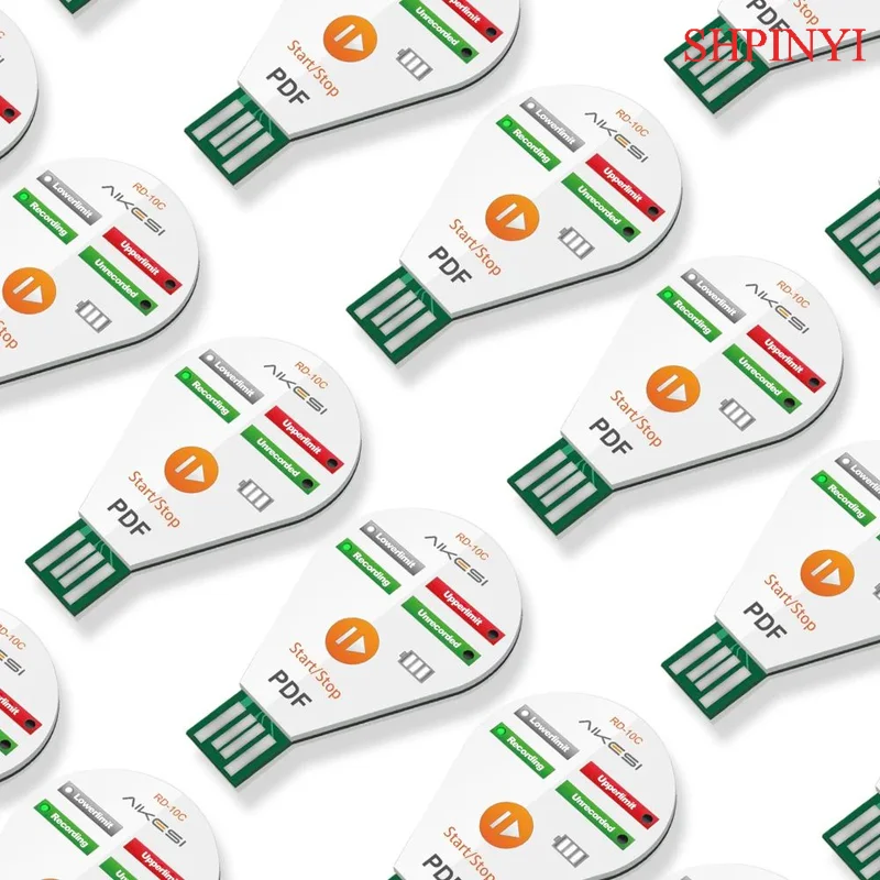 AIKESI RD-10C 디지털 온습도 데이터 로거 온도 기록계 (내장 센서, 조명 알람 포함)