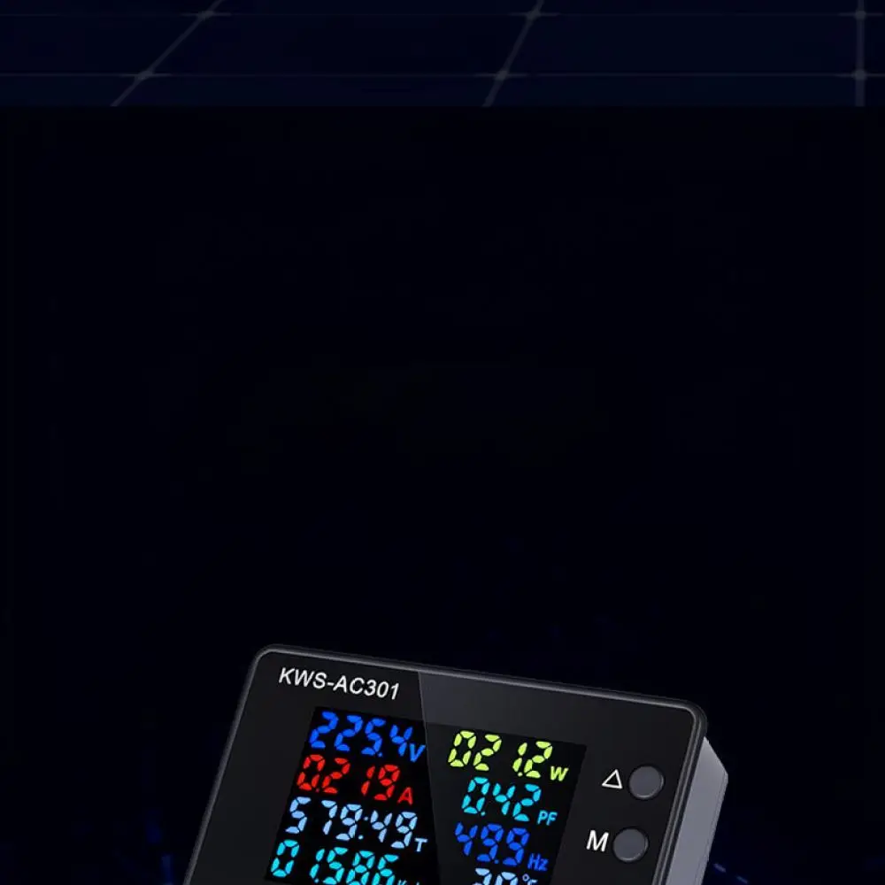 KWS AC301 AC Digital Power Meter 50 300V 20A 100A Voltage Current Monitor Energy Consumption Tester Electricity Analysis Gauge