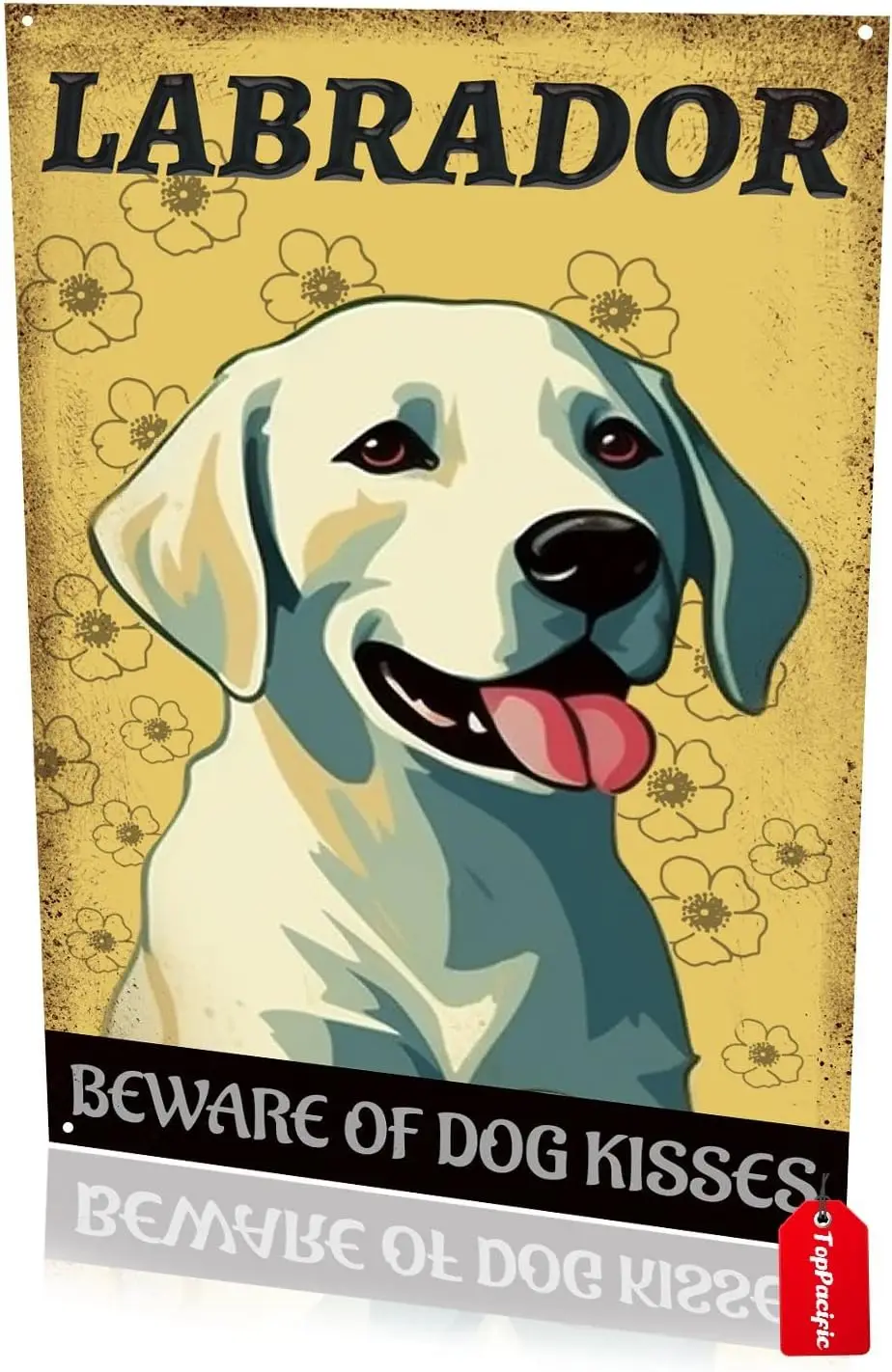 12x8 inches Retro Metal Sign, Labrador Retriever Dog Dark Roast, Rustic Decor, Vintage Tin Sign for Home Kitchen Bar Cafe C sign