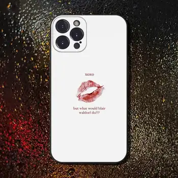 Silikonový kryt s motivem seriálu G-Gossip Girl pro iPhone 16, 15, 14, 13, 12, 11 Plus, Pro Max, XS, X, XR, SE, Mini, 8, 7, měkký černý silikonový kryt. 8 nejlepší prodej Případ Drbny - №3