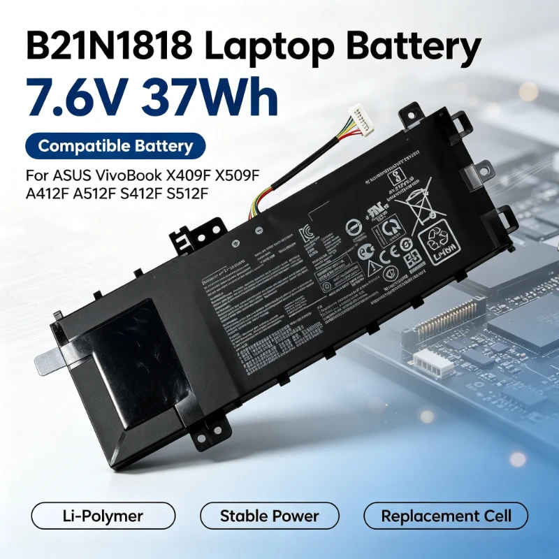 B21N1818-1 B21N1818-2 B21N1818-3 7.6V 37Wh Li-Polymer Laptop Battery For ASUS VivoBook X409F X509F A412F A512F S412F S512F