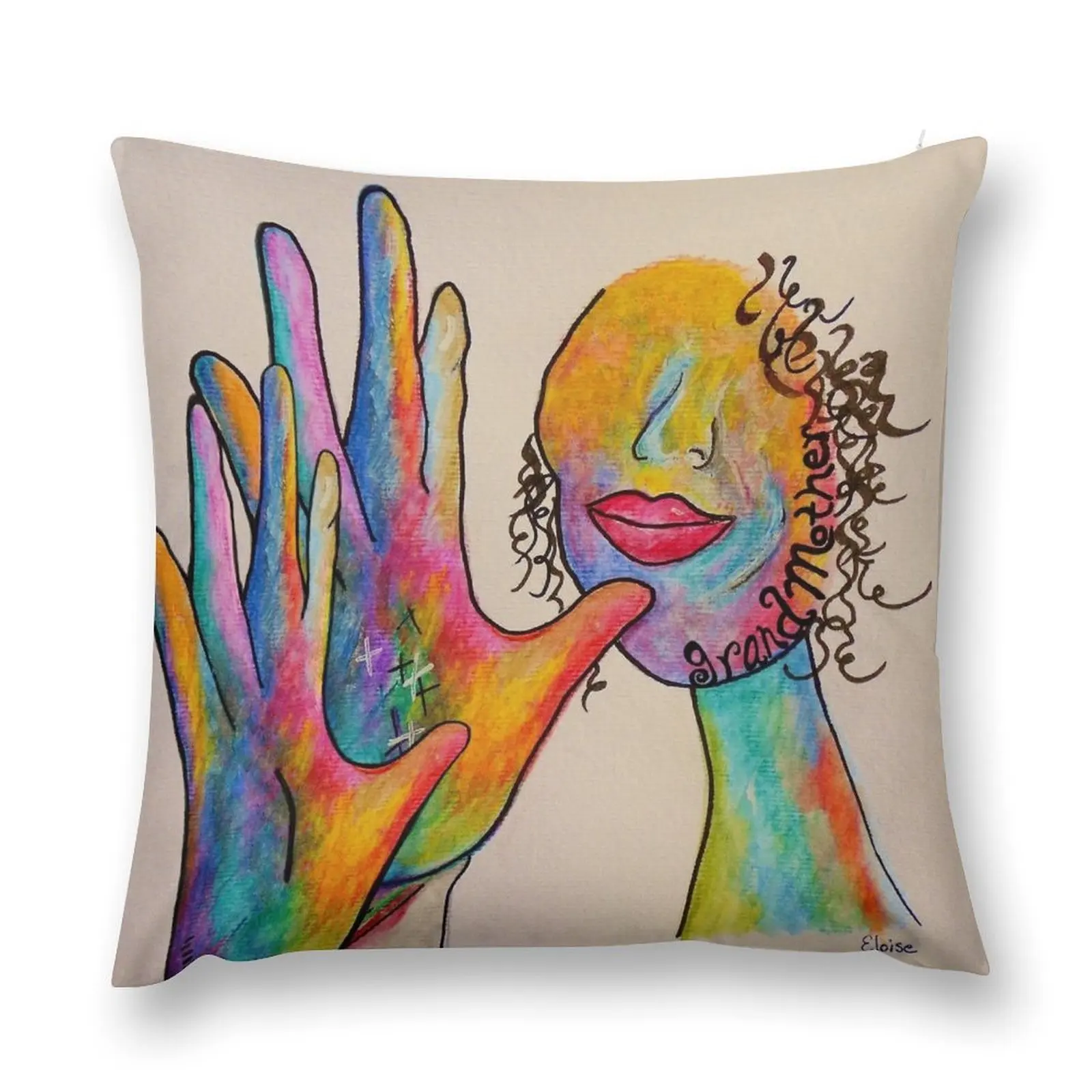 American Sign Language GRANDMOTHER Throw Pillow Covers For Sofas Decorative Cover For Living Room Cushion Cover pillow