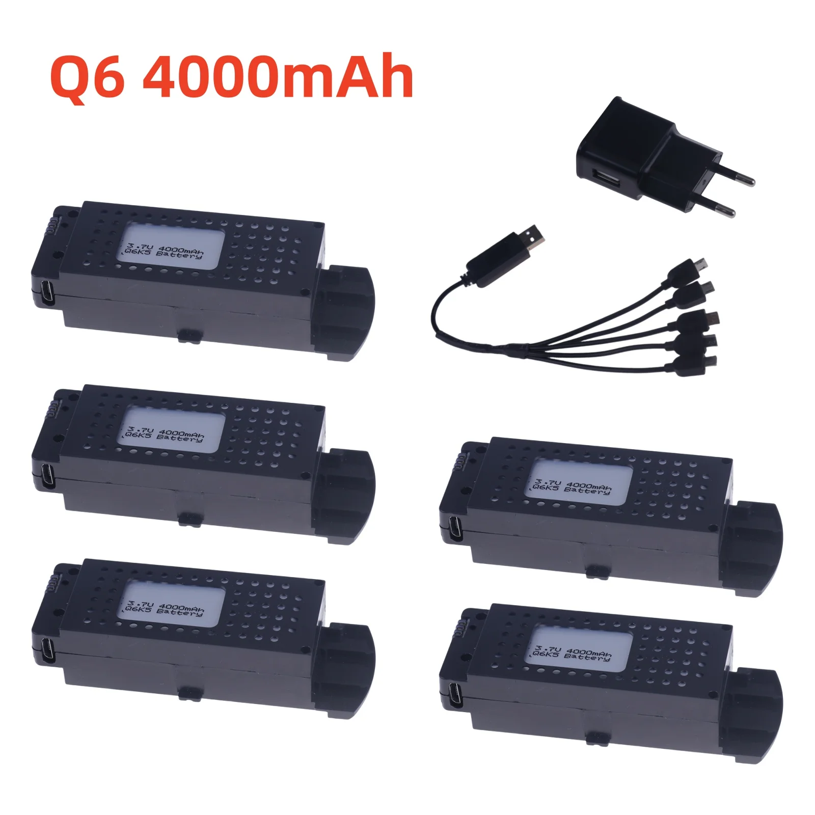 RC 쿼드콥터 예비 부품, Q6 드론 배터리, 오리지널 Q6 S6 G6 T6 K5 3.7V LIPO 배터리, 4000mAh, 4000mAh