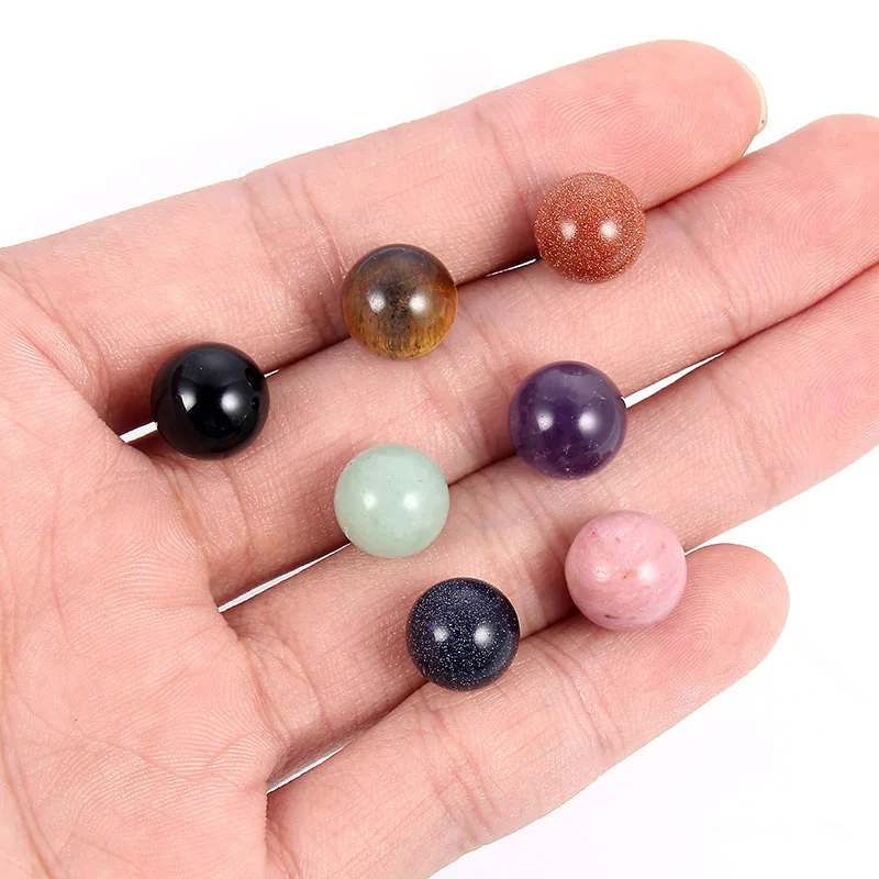 1pair Natural Stone Purple Pink Tiger Eye Round Ball Stud Earrings With Hypoallergenic Ear Pin For Woman Girls Earrings Jewelry view 3
