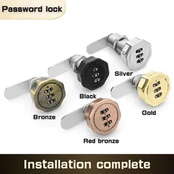 3 Digital Code Combination Lock Cupboard Drawer Cabinet Mailbox Password Locker Furniture Anti-theft Security Zinc Alloy Lock