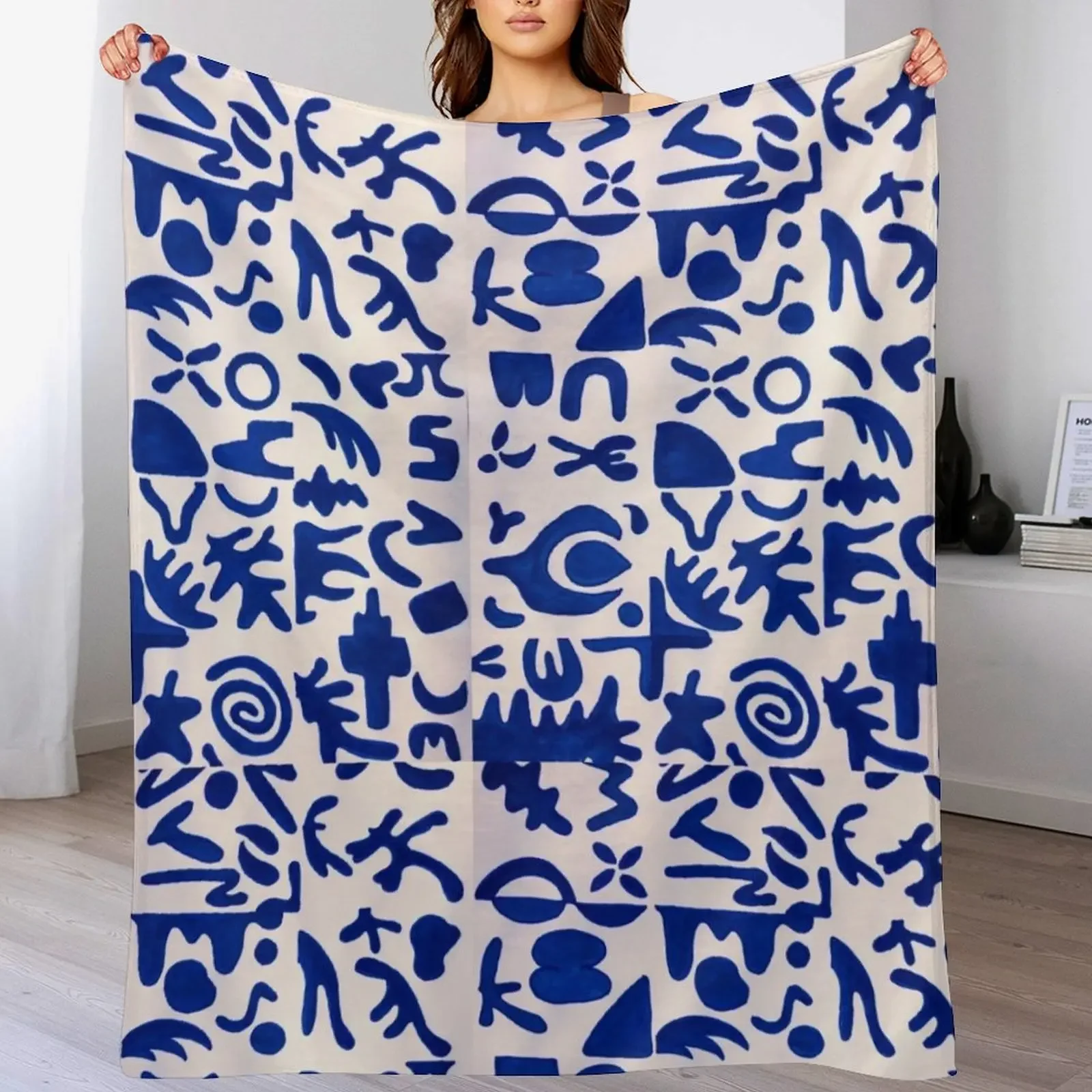 Blue variations Throw Blanket Multi-Purpose Thermal Tourist Loose Blankets