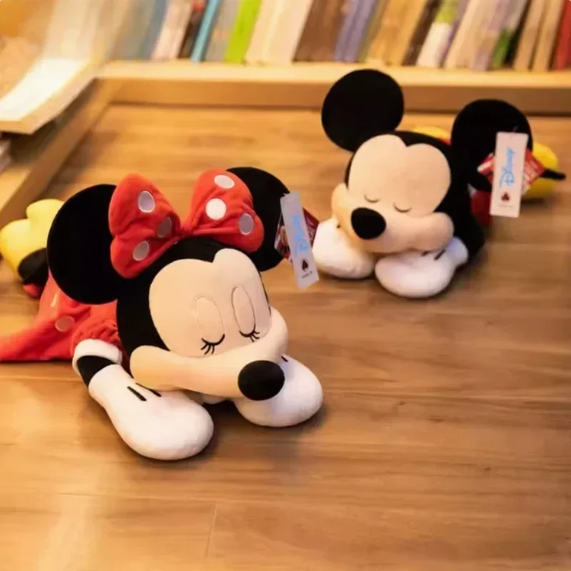 Disney น่ารัก Mickey Mouse และ Minnie นุ่มตุ๊กตาสั้นตุ๊กตาของเล่นห้องนอนโยนหมอนตกแต่งบ้านเด็กของขวัญวันเกิด