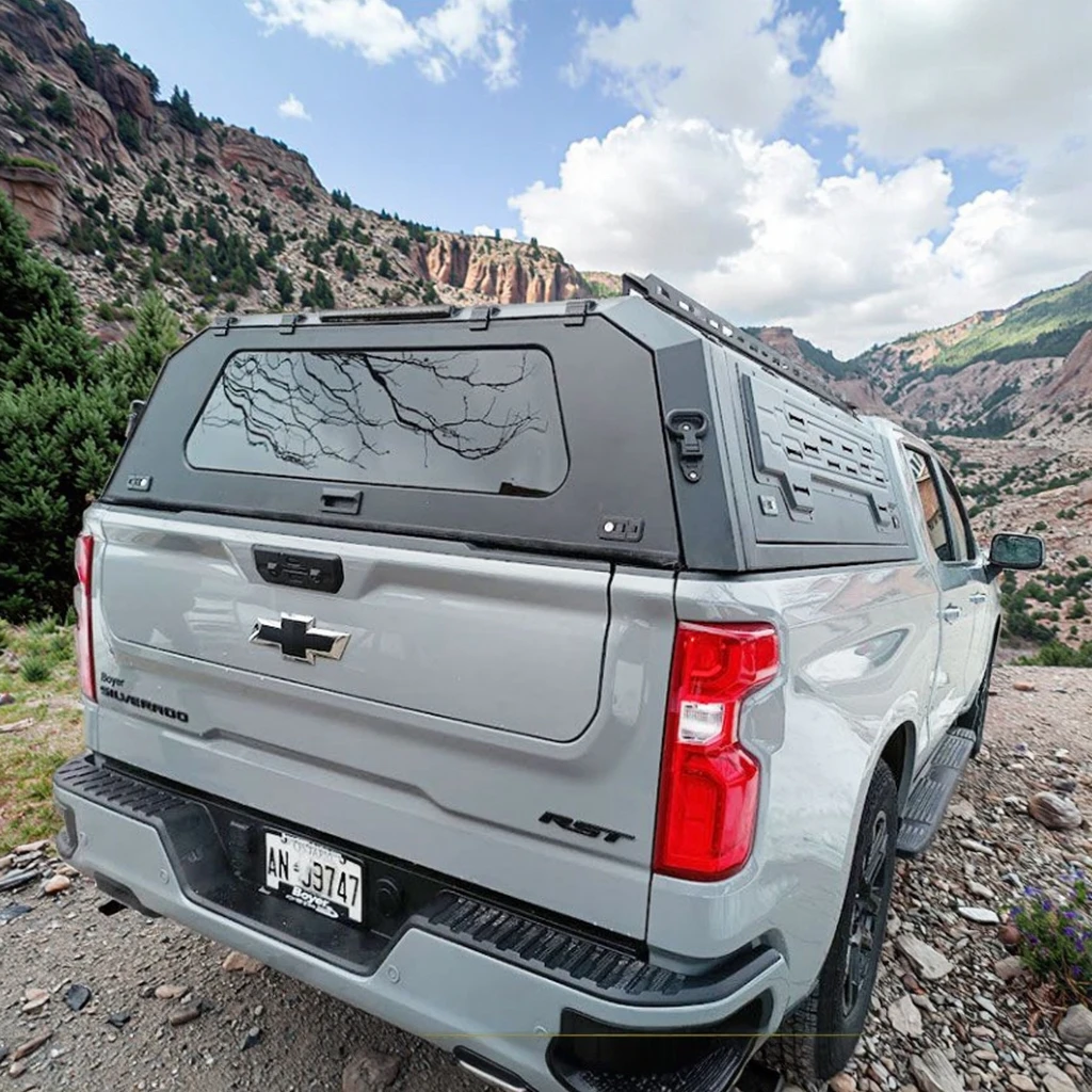 

High Quality Waterproof Aluminum Alloy Truck Canopy Foldable Hard Top Cargo Bed Cover for Chevrolet Colorado LT 2015 Model 5