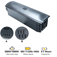 Built-in Ebike Battery 48V 11.6Ah 14Ah Lithium E-Bike Battery for Kasen City Cross Cysum M520 Vanpowers Seine Electric Bike