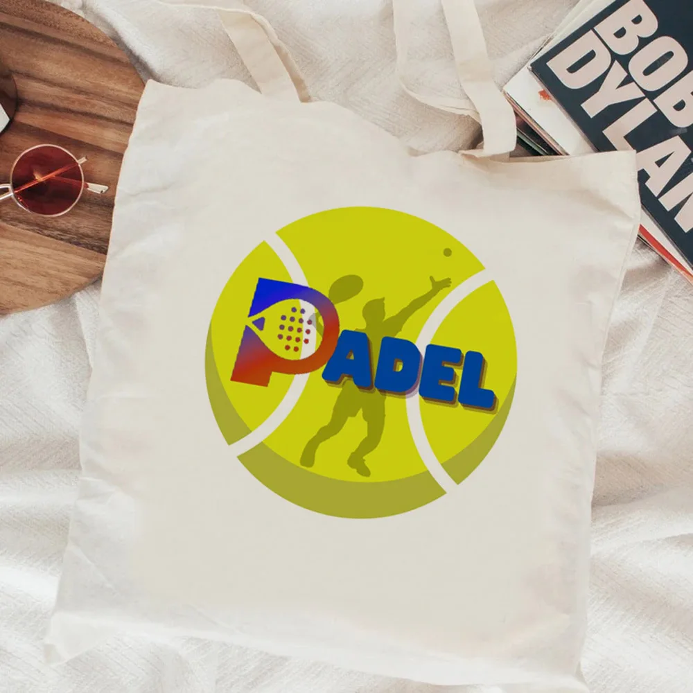 Padel shopping bag shopper bolsa grocery bolsas de tela cotton canvas bag boodschappentas cloth jute custom