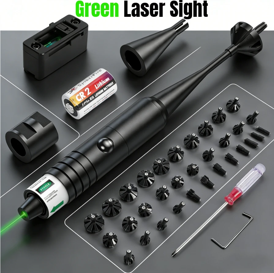 

Зеленый лазерный коллиматорный прицел с параллельным калибровочным комплектом для всех калибров винтовок, пистолетов, тактических оружей и прицелов для охоты и стрельбы