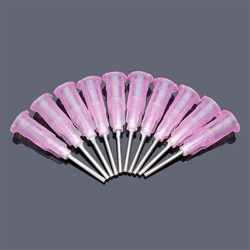 Seringue à Colle Universelle en Acier Inoxydable, Pointe Émoussée pour Collage, Remplissage d'Encre, Flux de Soudage, 0.9mm, 10 Pièces
