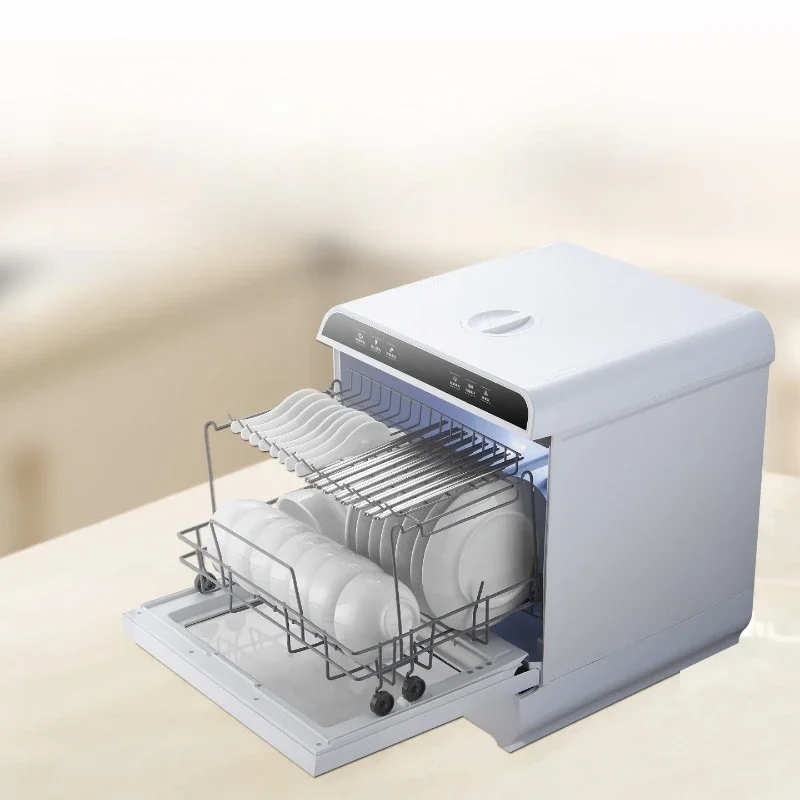 Dishwasher, dual-mode water inlet household desktop automatic switch drying