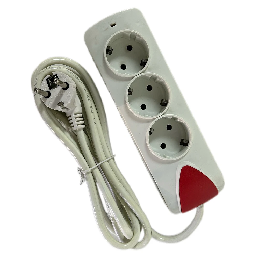 1pcs Multi-function European 2/3/4/5 Jack German Ukraine Russia Power Strip 1.5M EU Extension Outlet 10A 16A Switch Socket 250V