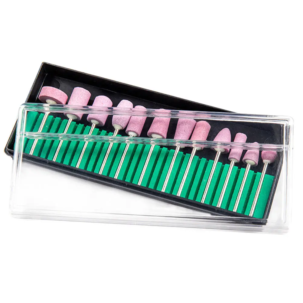 12 Uds cabezales de molienda de uñas herramienta de taladro de manicura multifuncional para uñas acrílicas de Gel Kit de pulido de lijado de lima eléctrica