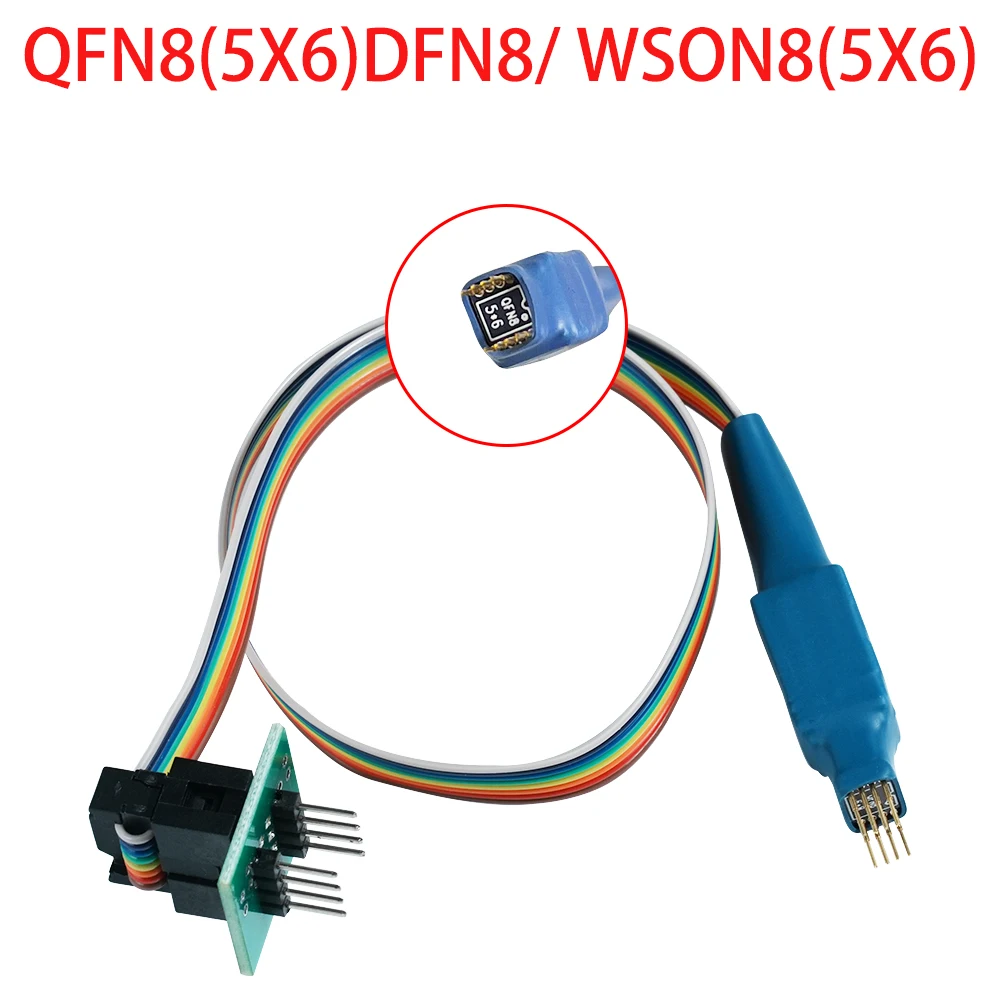 DFN8 QFN8 WSON8 to dip8 Chip EEPROM 93CXX/25CXX/24CXX circuit programming 6x8 6X5 programmer adapter Test Probe  TL866 RT809F