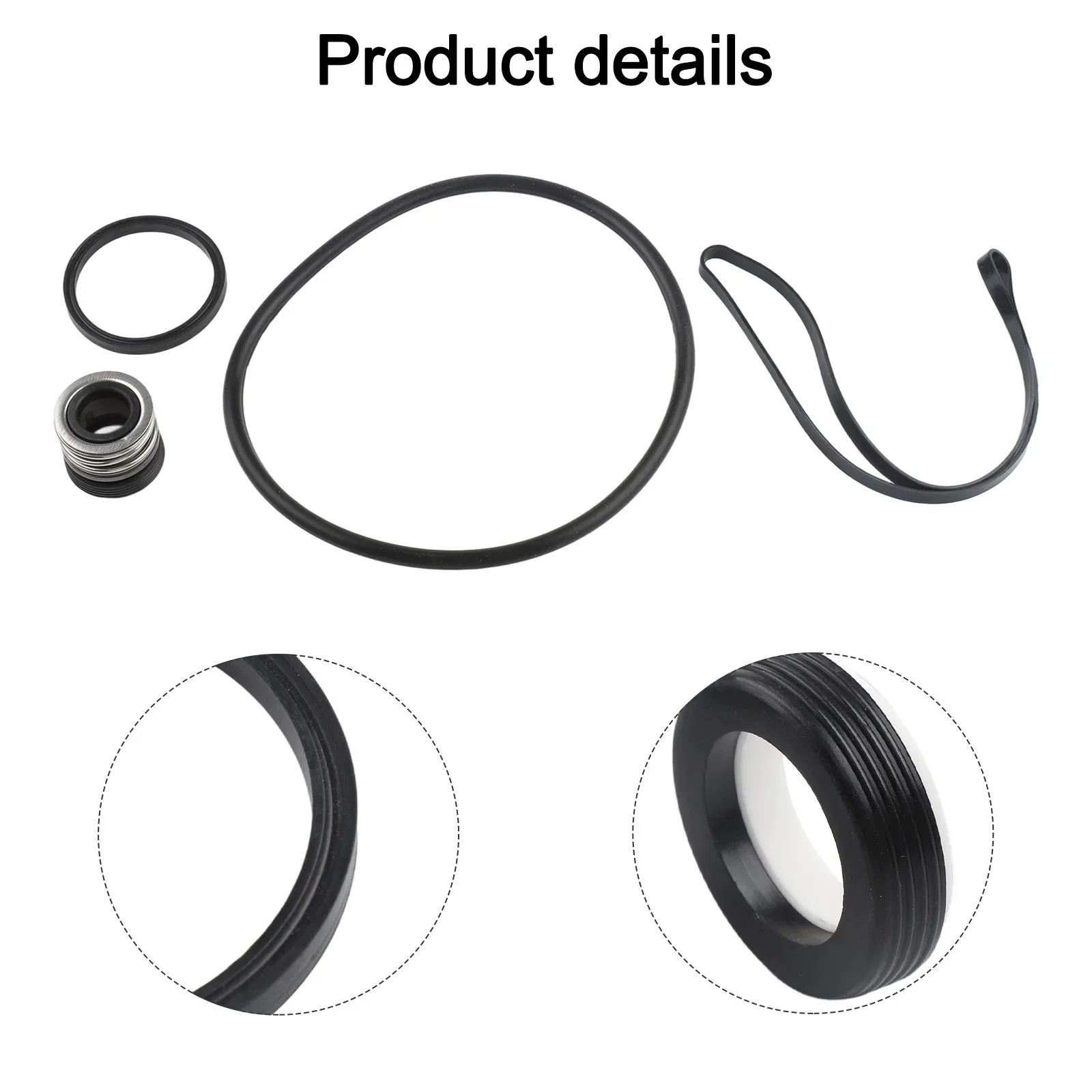 For Hayward PS-201 O-Ring Repair Kit Pool Maintenance Black Versatile Pump Maintenance Kit Shaft Seal Cost-effective Solution
