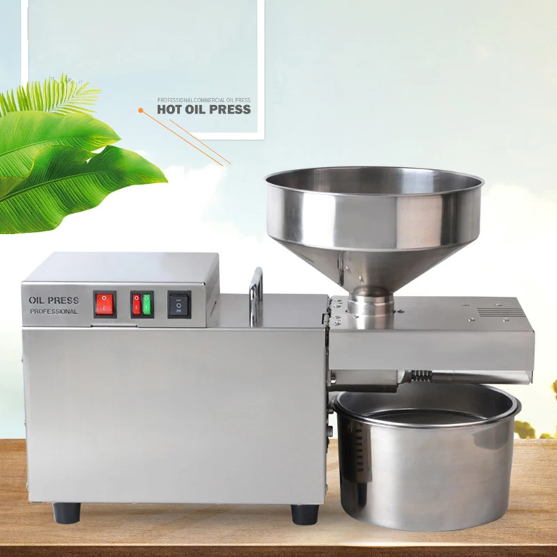 220V Automatische koude persolie machine zonnebloempitten olie-extractor olijfoliepers
