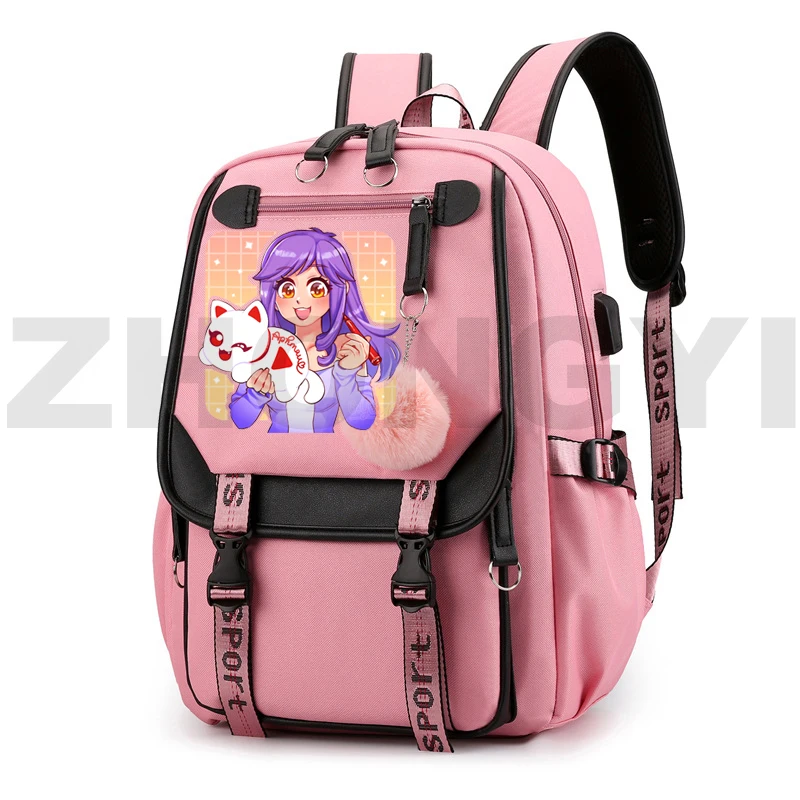 Fashion Cartoon Aphmau Merch Backpack Anime Schoolbag for Teenager Girl Backpack Softback As A Cat Bookbag Back Pack for Women