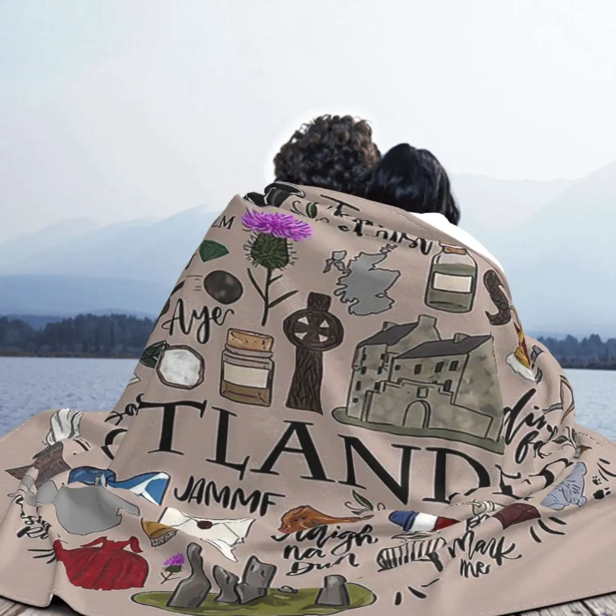 Outlander Anime Blanket Flannel Spring/Autumn Collage for Kids Adult Gift Lightweight Thin Throw Blankets for Bed Outdoor Quilt