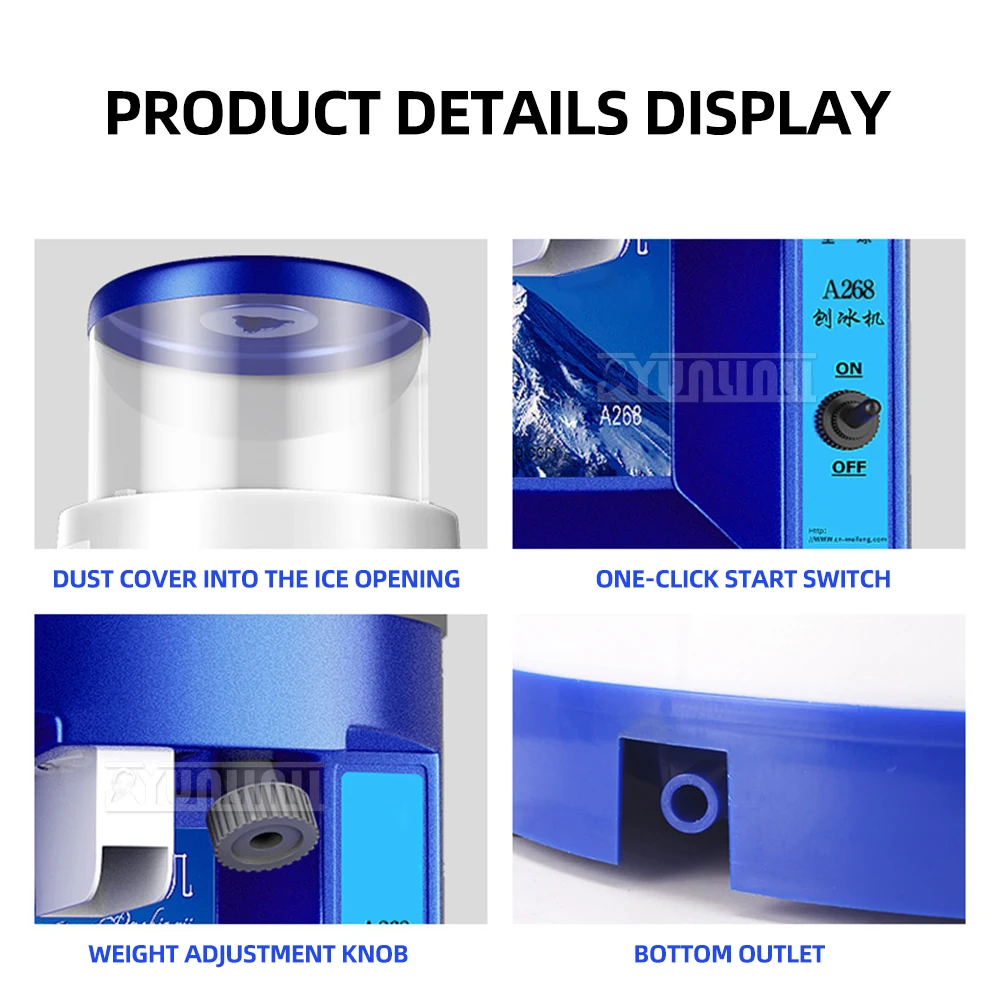 เครื่องทำน้ำแข็งไสพลังงานสูงชานมอัตโนมัติเชิงพาณิชย์อุปกรณ์ร้านปั่น