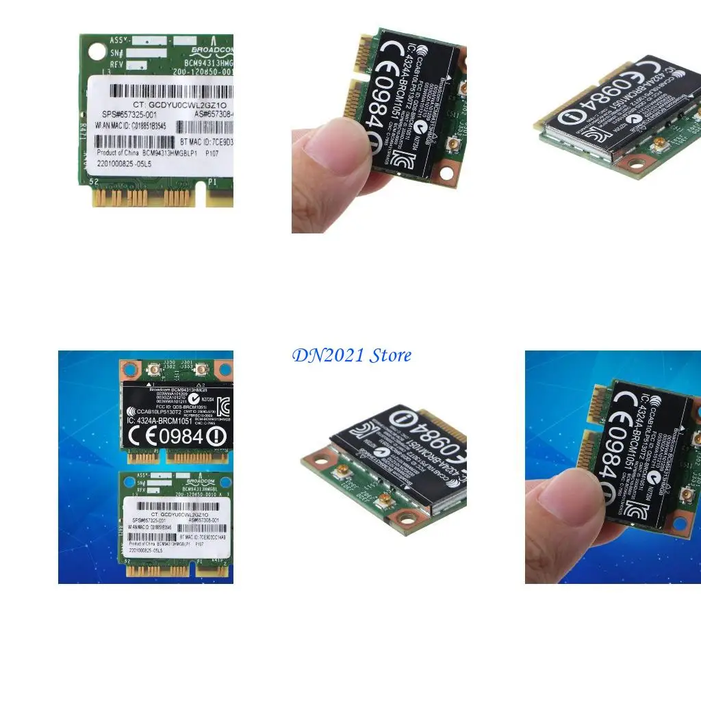 

F3KE For Broadcom BCM94313HMGB BCM20702 Wifi +4.0 Bluetooth-compatible Half Mini PCI-E Wireless Card for-HP Laptop Computer